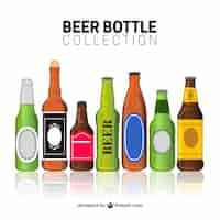 Vector gratuito tipos de botellas de cerveza