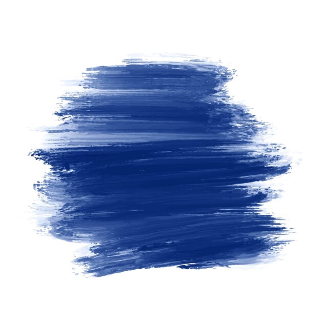 Toca de pincel de acuarela azul abstracta sobre un fondo blanco