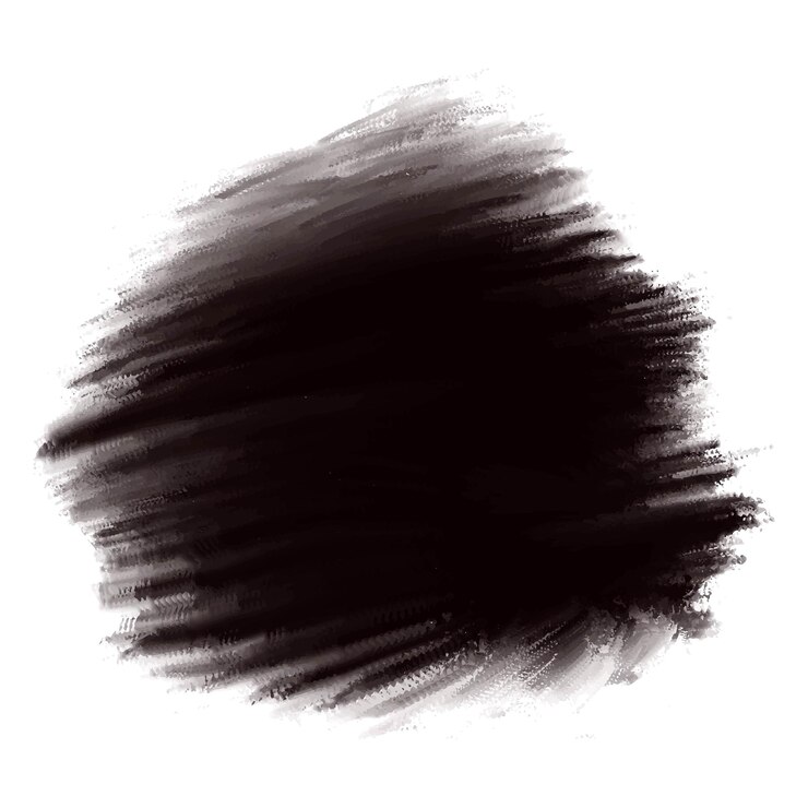 Vector gratuito toca de pincel de acuarela negra oscura abstracta sobre un fondo blanco