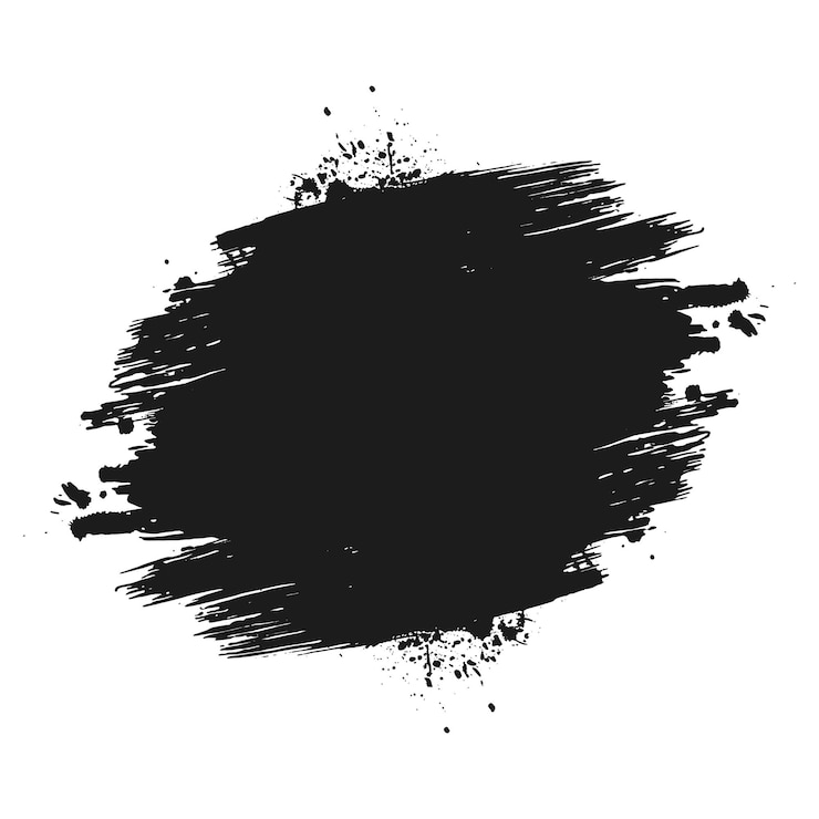 Vector gratuito toca de pincel negra moderna sobre un fondo blanco