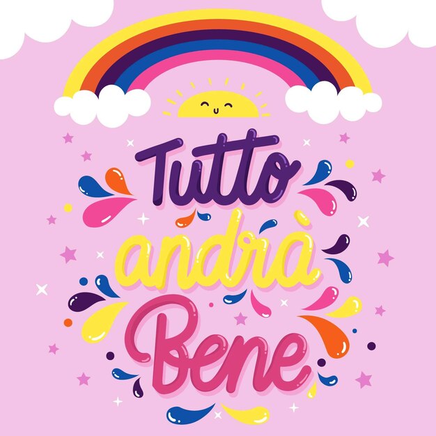 Todo estará bien concepto de letras