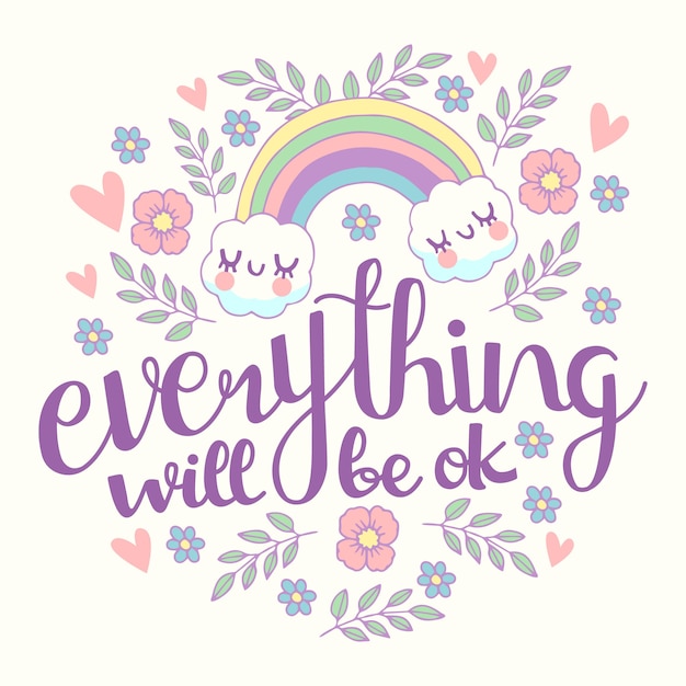 Todo estará bien letras con arcoiris