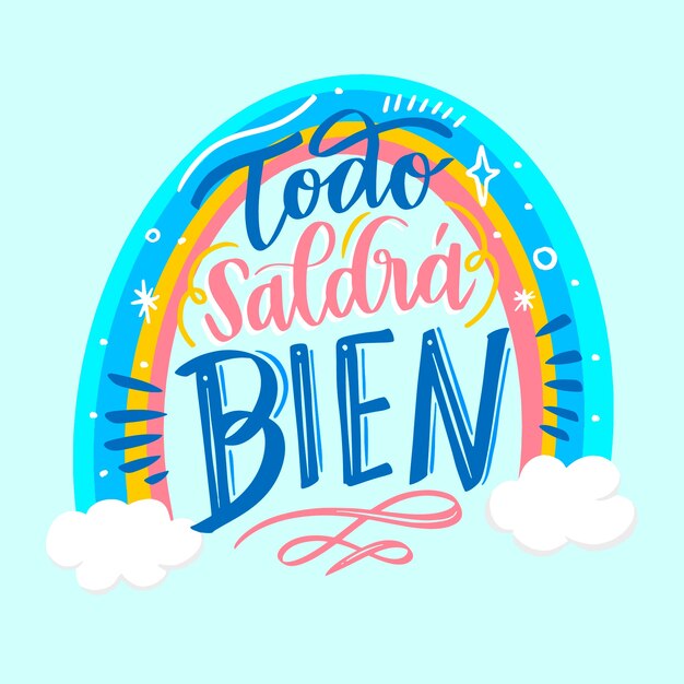 Todo estará bien letras con arcoiris