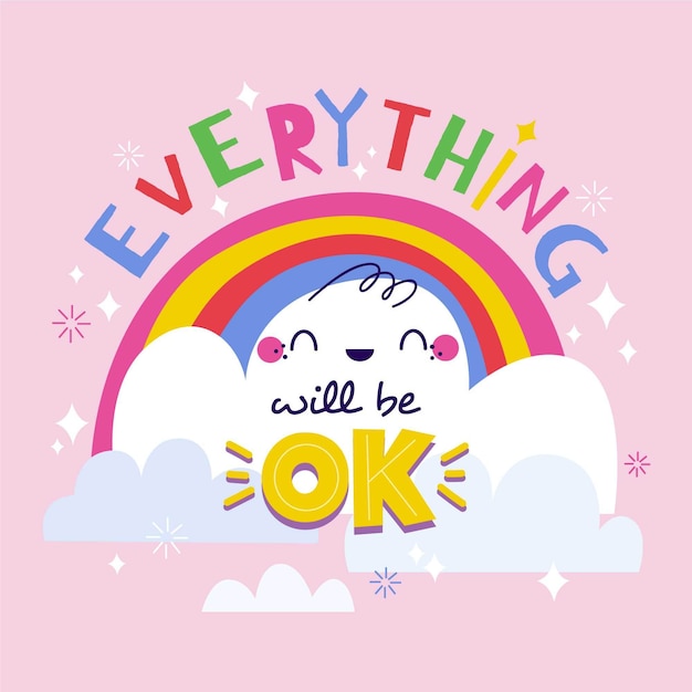 Todo estará bien letras con un arcoiris