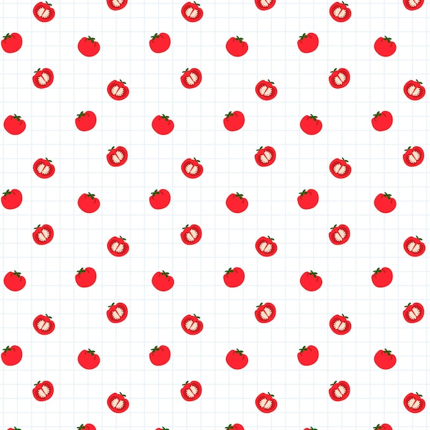 tomate, seamless, patrón, plano de fondo
