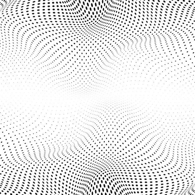 Tono medio ondulado negro sobre fondo blanco vector
