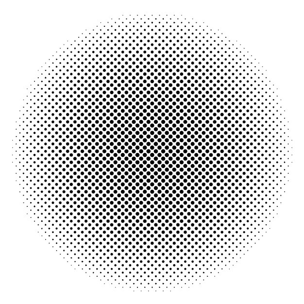 Tonos de pantalla monocromáticos redondos aislados en una ilustración vectorial de fondo blanco