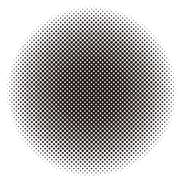 Tonos de pantalla monocromáticos redondos aislados en una ilustración vectorial de fondo blanco