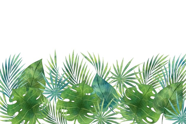 Tonos de verde papel tapiz mural tropical