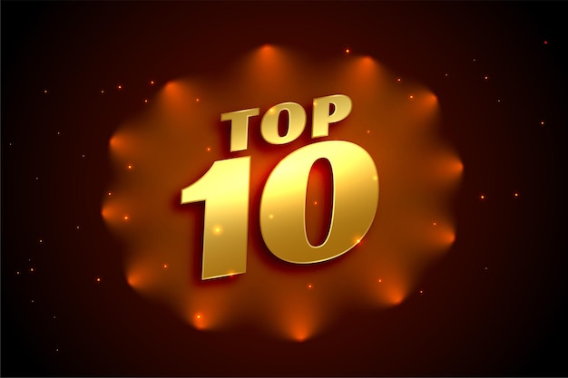 Top 10 premio dorado brillante