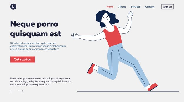 Torpe mujer cayendo sobre suelo resbaladizo