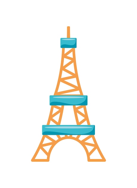 Vector gratuito la torre eiffel en francia icono aislado