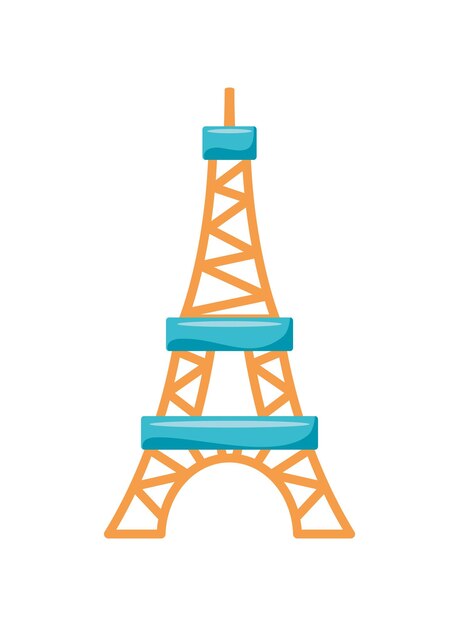 La Torre Eiffel en Francia icono aislado