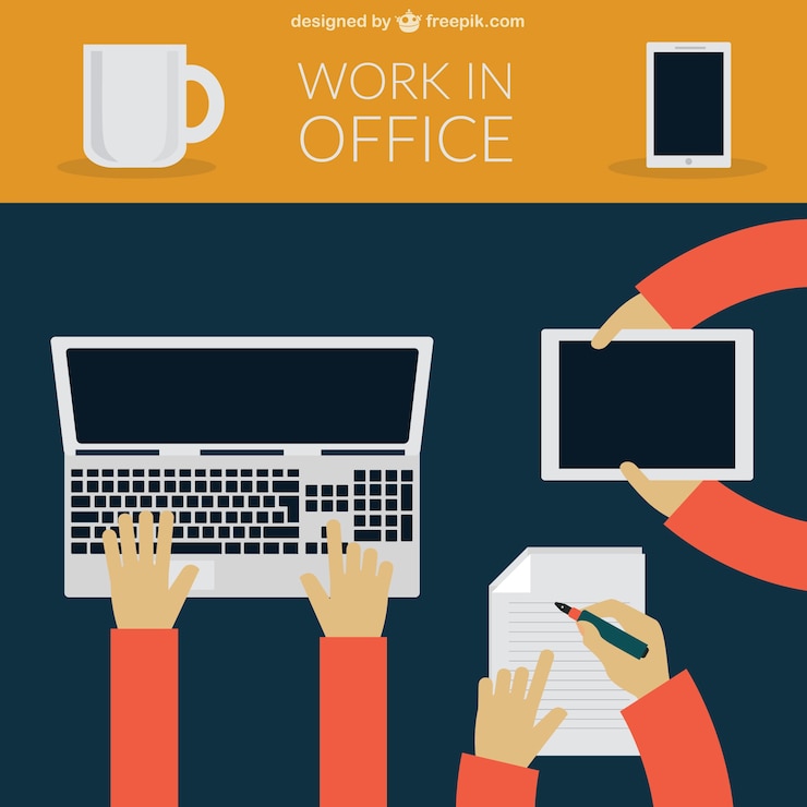 Vector gratuito trabajos de oficina
