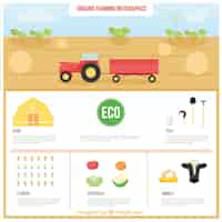 Vector gratuito tractores agrícolas y productos dibujados a mano