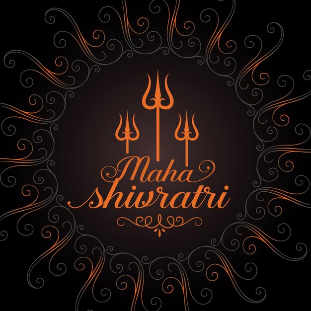 tradicional Maha Shivratri fiesta india de fondo oscuro