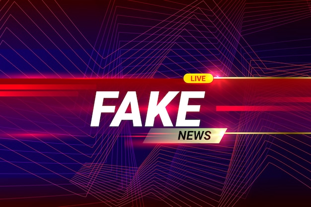 Vector gratuito transmisión de noticias falsas en vivo