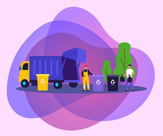 Transporte de recogida de basura