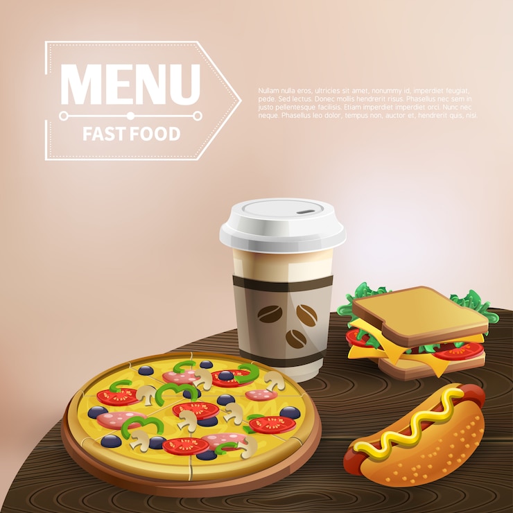 Vector gratuito el trasfondo de la comida rápida
