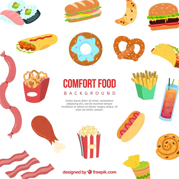 Vector gratuito el trasfondo de la comida rápida