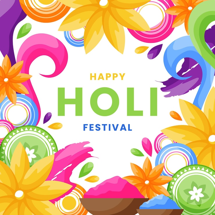 Vector gratuito el trasfondo del festival de holi