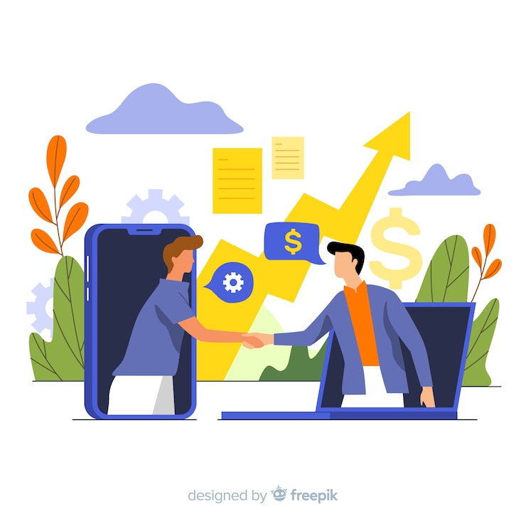 Vector gratuito trato de negocios