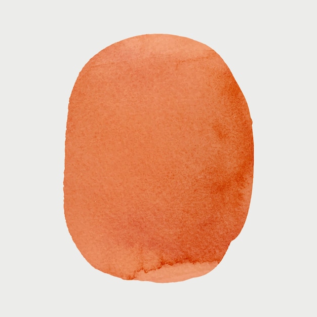 Trazo de pincel acuarela naranja sobre fondo simple