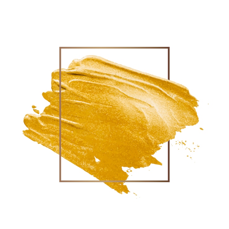 Vector gratuito trazo de pincel dorado