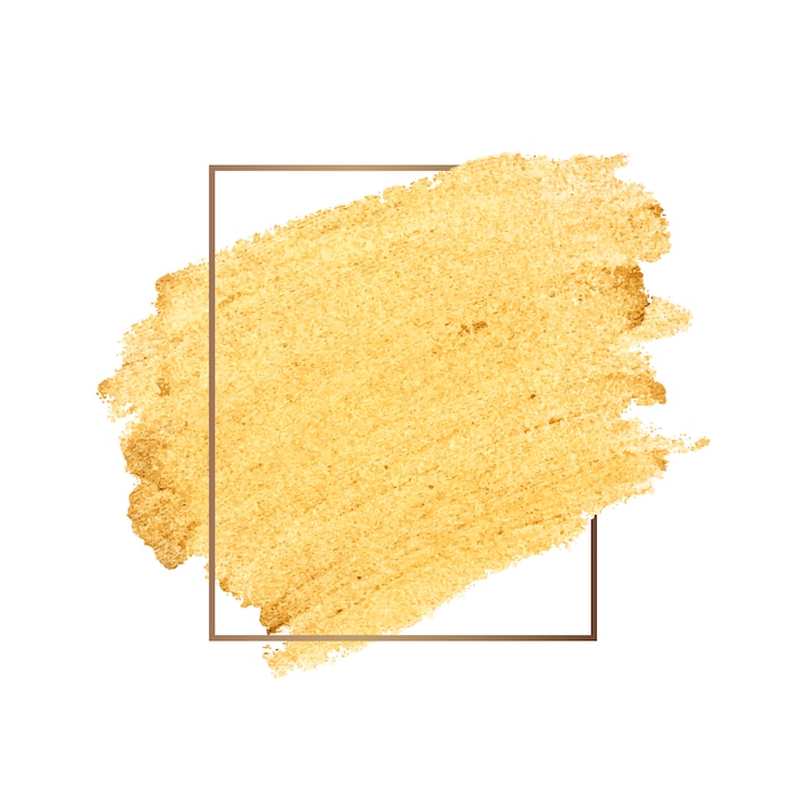 Vector gratuito trazo de pincel dorado