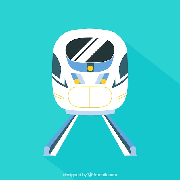 Vector gratuito tren de alta velocidad en diseño plano