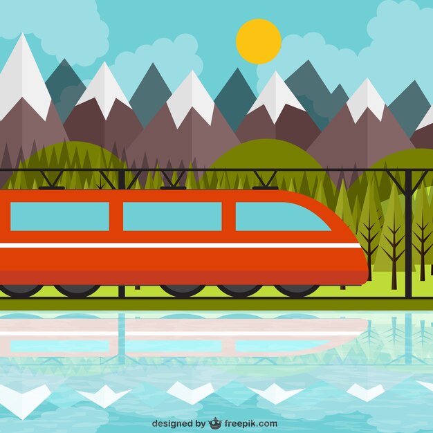 Tren y el paisaje