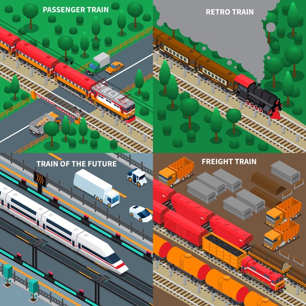 Trenes isométricos
