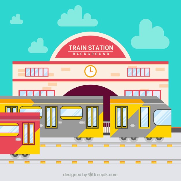 Trenes saliendo de la estación de tren