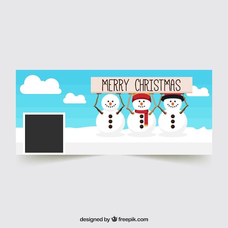 Vector gratuito tres felices muñecos de nieve