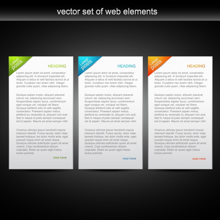 Vector gratuito tres plantillas para texto