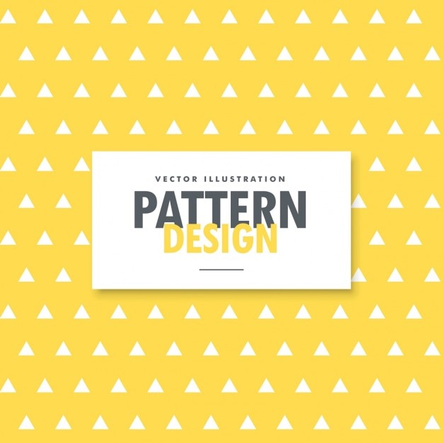 Vector gratuito triangles pattern on a yellow background