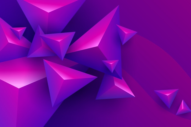 Triángulo 3d con colores vivos