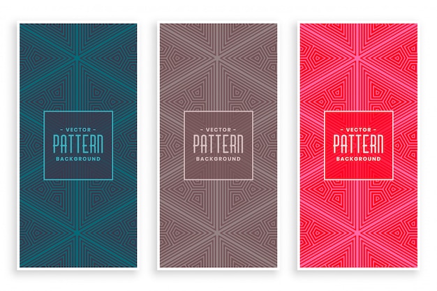 Triángulo abstracto patrón de repetición en el estilo de línea