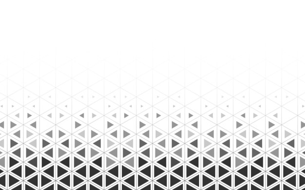 Triángulo gris estampado sobre fondo blanco
