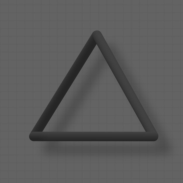 Vector gratuito triángulo negro en un vector de fondo de cuadrícula