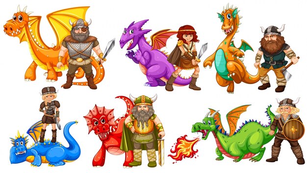 Las tribus vikingas y muchos dragones