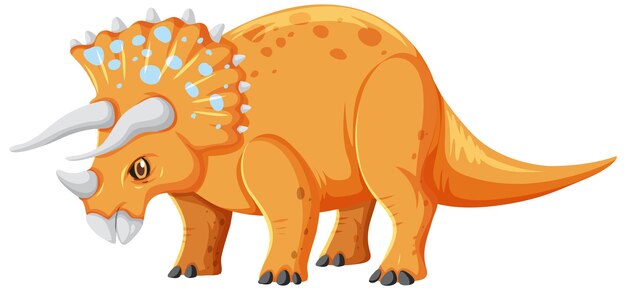 Triceratops dinosaurio sobre fondo blanco.