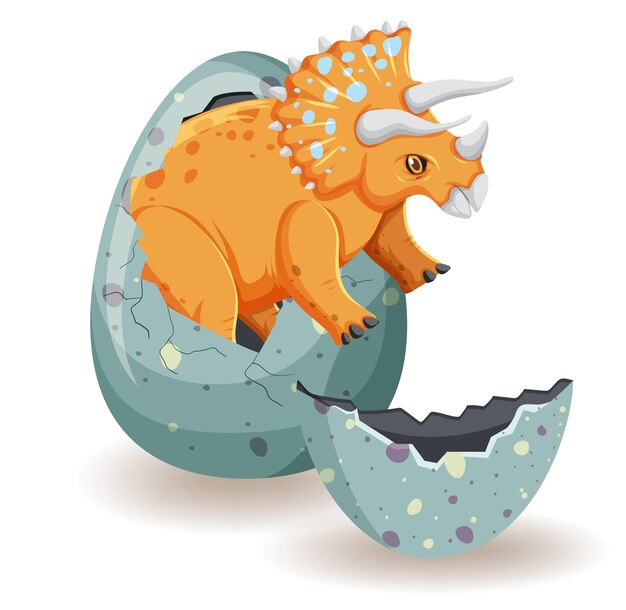 Triceratops saliendo del huevo