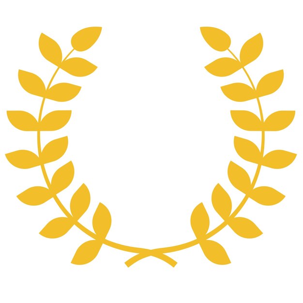 Trigo Hojas Premio Círculo Oro Gradiente