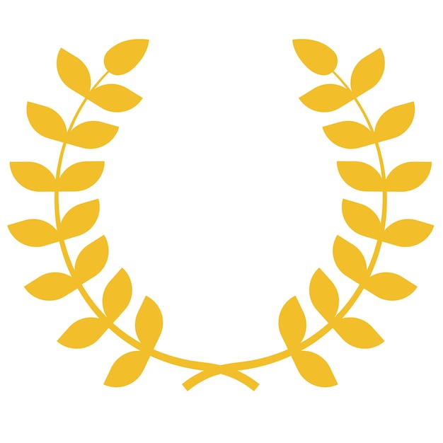Trigo Hojas Premio Círculo Oro Gradiente