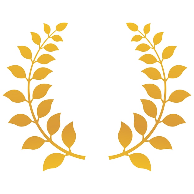 Trigo Hojas Premio Círculo Oro Gradiente