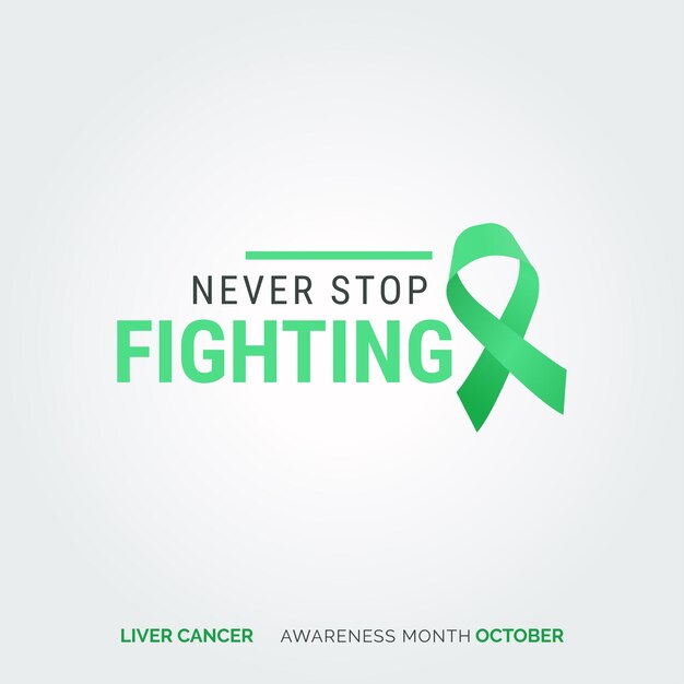 Triunfo sobre los desafíos Fondo vectorial Campaña contra el cáncer de hígado