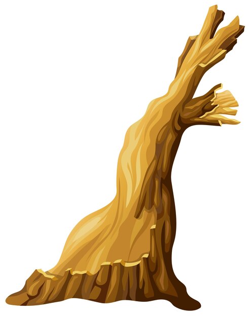 Tronco de tocón Pieza de madera de dibujos animados Roble roto tilo arce cedro