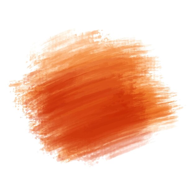 Trucado moderno de acuarela naranja sobre un fondo blanco