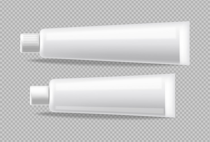 Vector gratuito tubos blancos realistas aislados. anunciar contenedor vacío. cosmética, medicina o pasta de dientes 3d ilustraciones detalladas